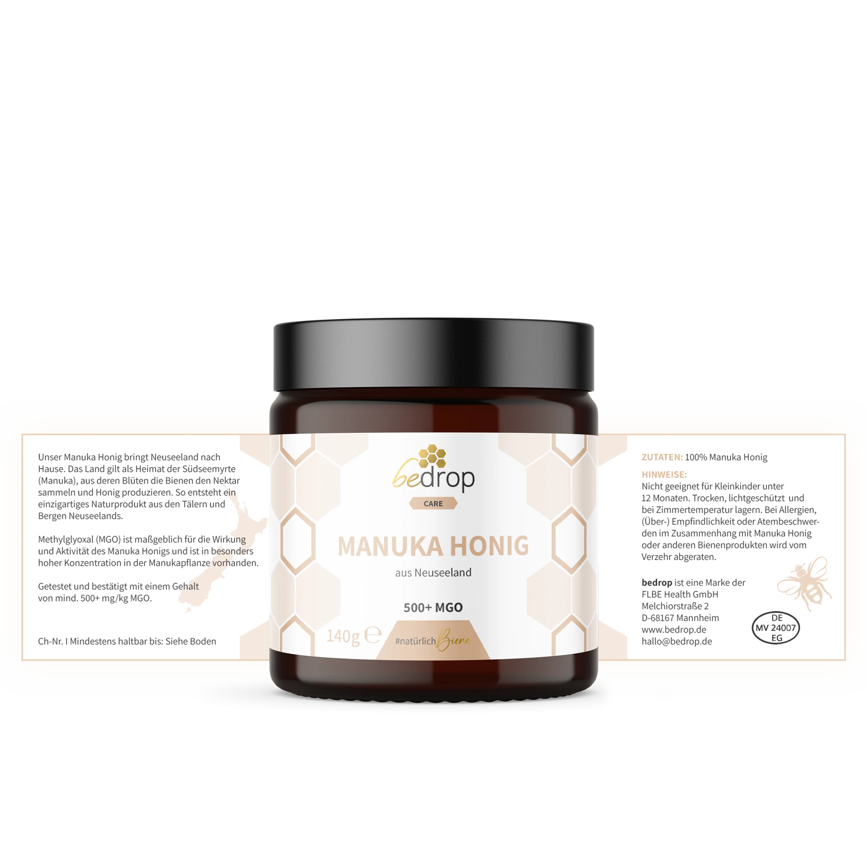 Vorteilsset: 6x Manuka Honig MGO 500+ - 140g im 6er Set - Image 7